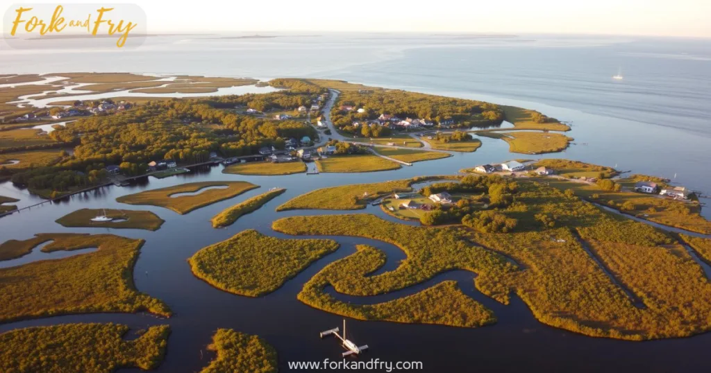 Smith Island Aerial View Maryland Chesapeake Bay Aerial view of Smith Island, Maryland showing the Chesapeake Bay