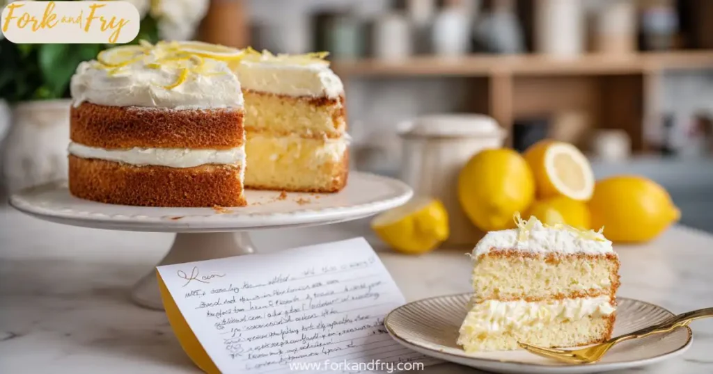 lemon mascarpone cake recipe card lemon mascarpone cake recipe card