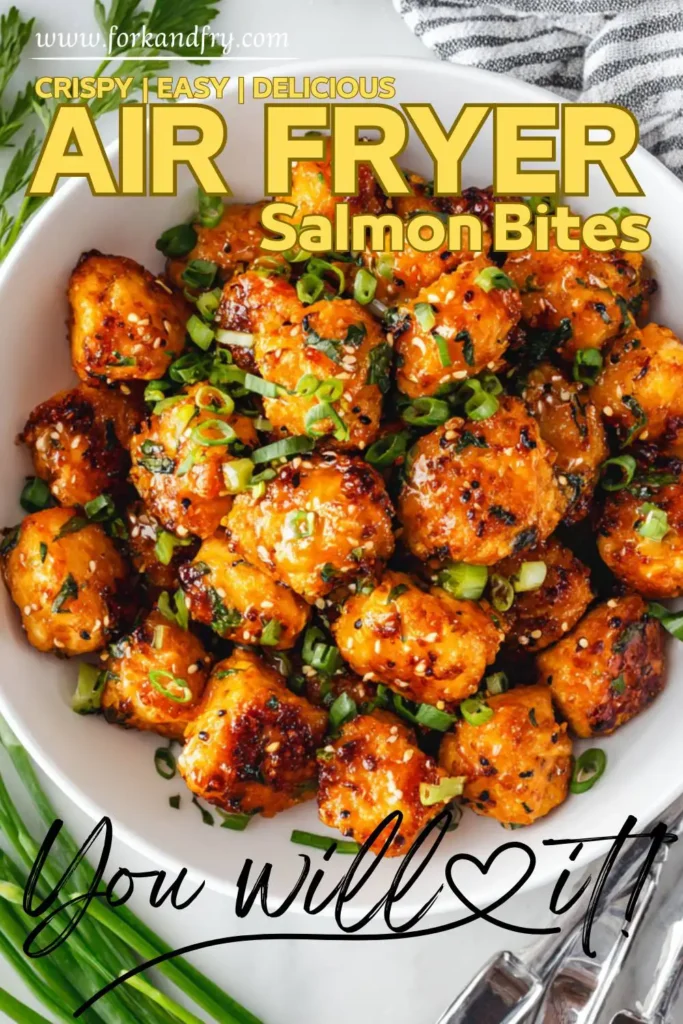 Air Fried Salmon Bites with Honey Garlic Healthy Air Fried Salmon Bites with Honey Garlic Glaze