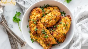 Crispy Air Fryer Parmesan Crusted Chicken (Fast & Flavorful!)