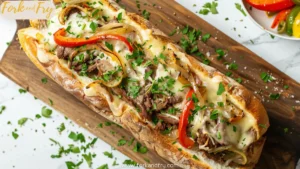 Cheesesteak-Stuffed Garlic Bread Loaf