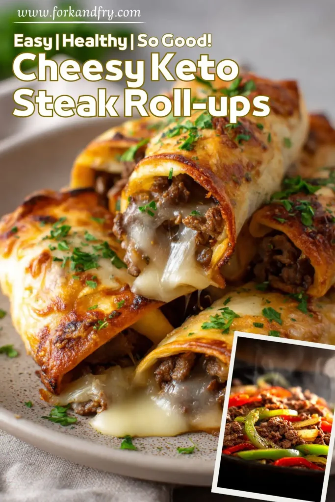 Cheesy Keto Beef Roll-Ups Cheesy Keto Beef Roll-Ups