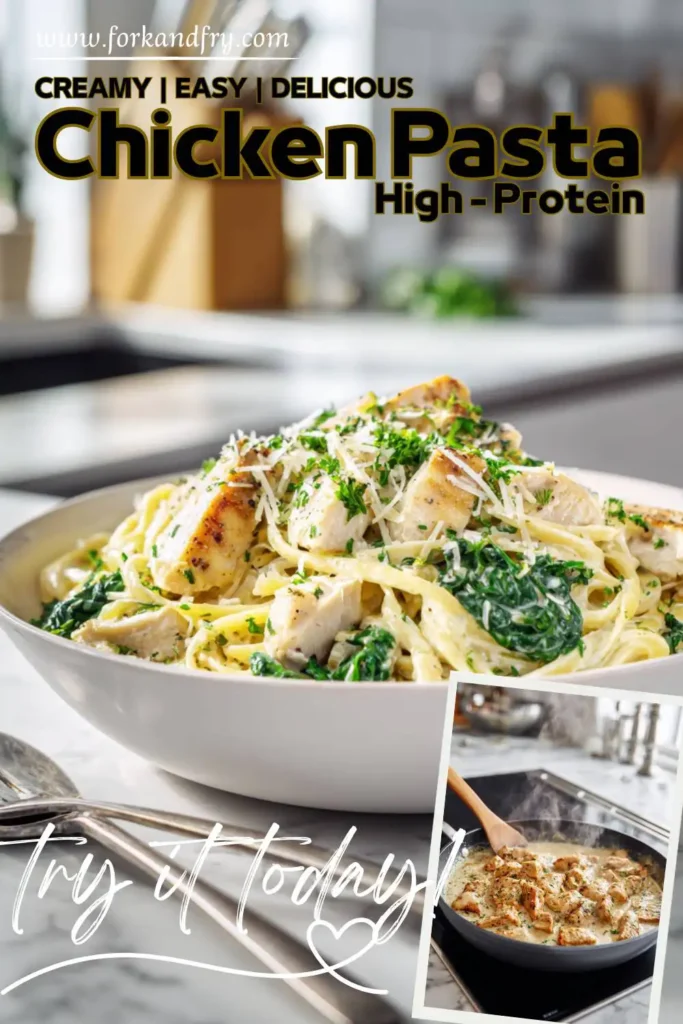 Clean-Eating Garlic Parmesan Pasta with Chicken Clean-Eating Garlic Parmesan Pasta with Chicken