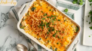 Creamy Chicken Broccoli Rice Cheese Casserole