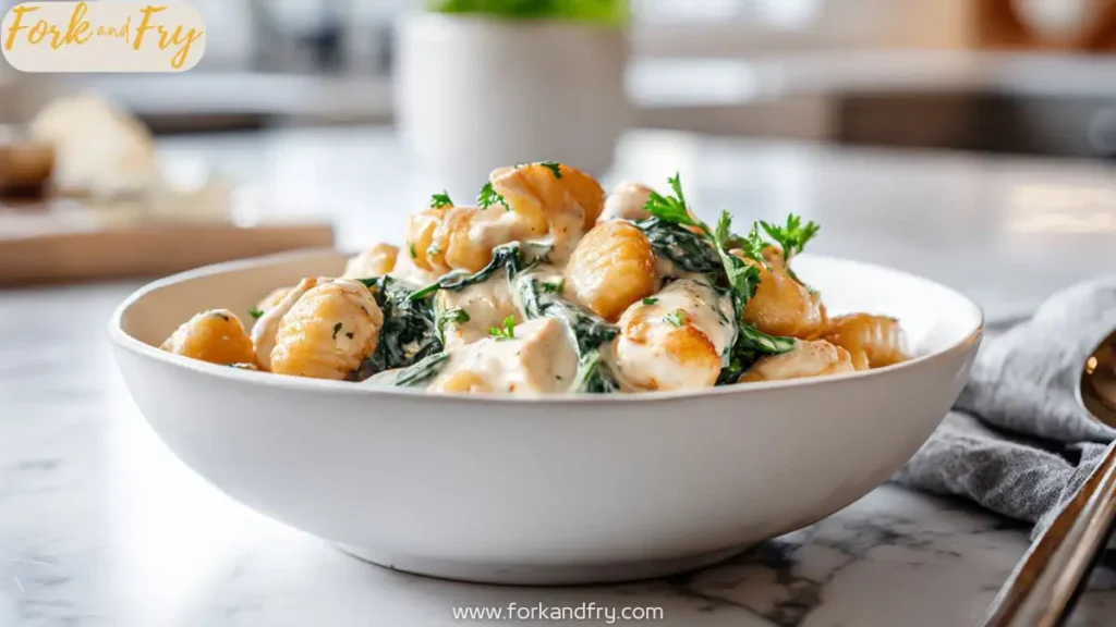 Creamy Crack Chicken Gnocchi Without Bacon
