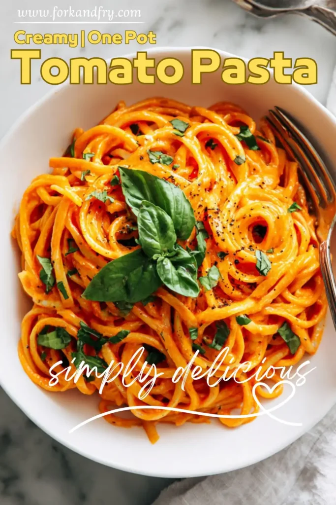 Creamy Tomato Pasta fork and fry 30-Minute Creamy Tomato Pasta