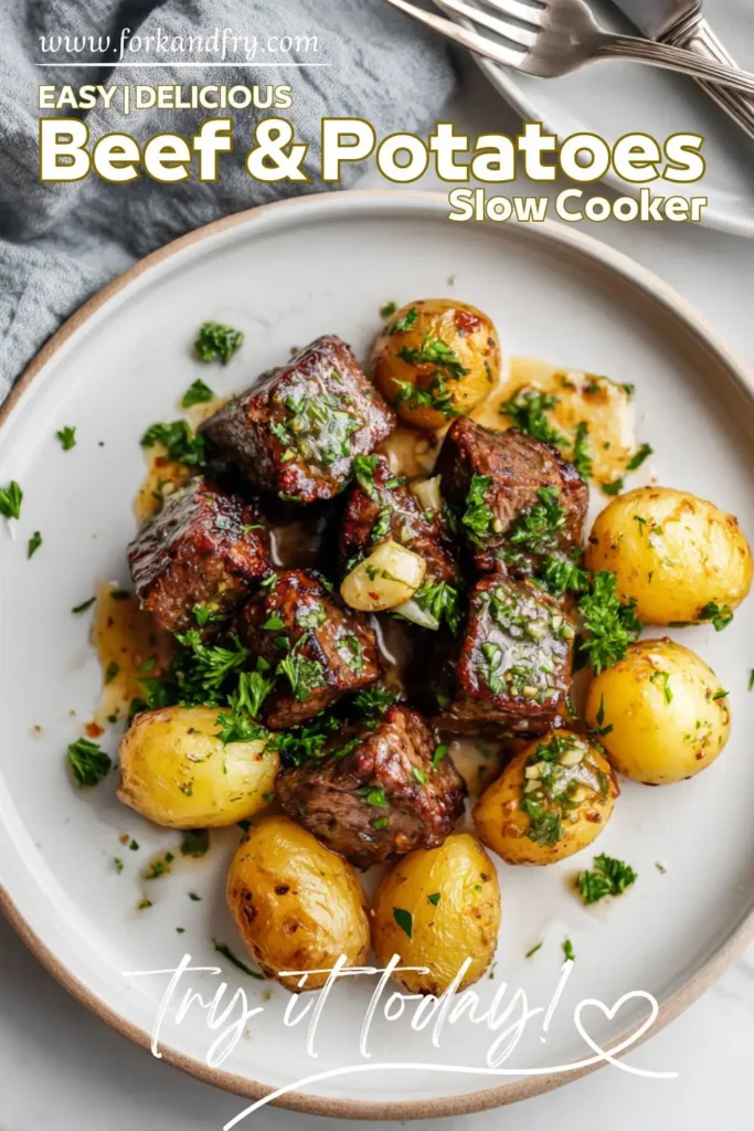 Easy Crockpot Beef & Potatoes Dinner Recipe