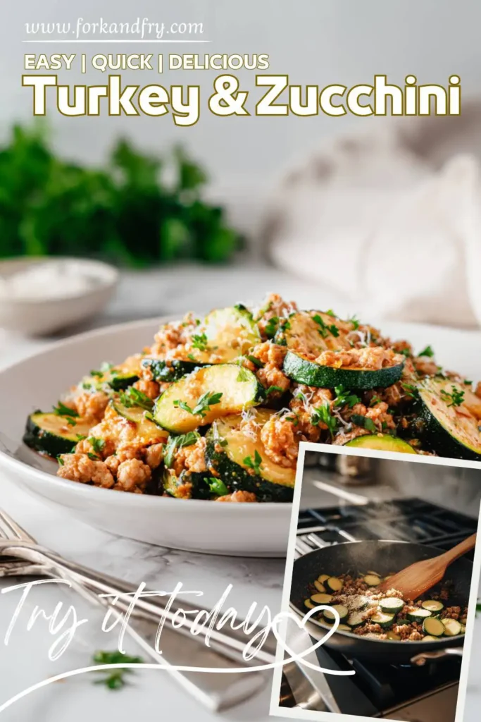Easy Ground Turkey Skillet with Fresh Zucchini and Parmesan