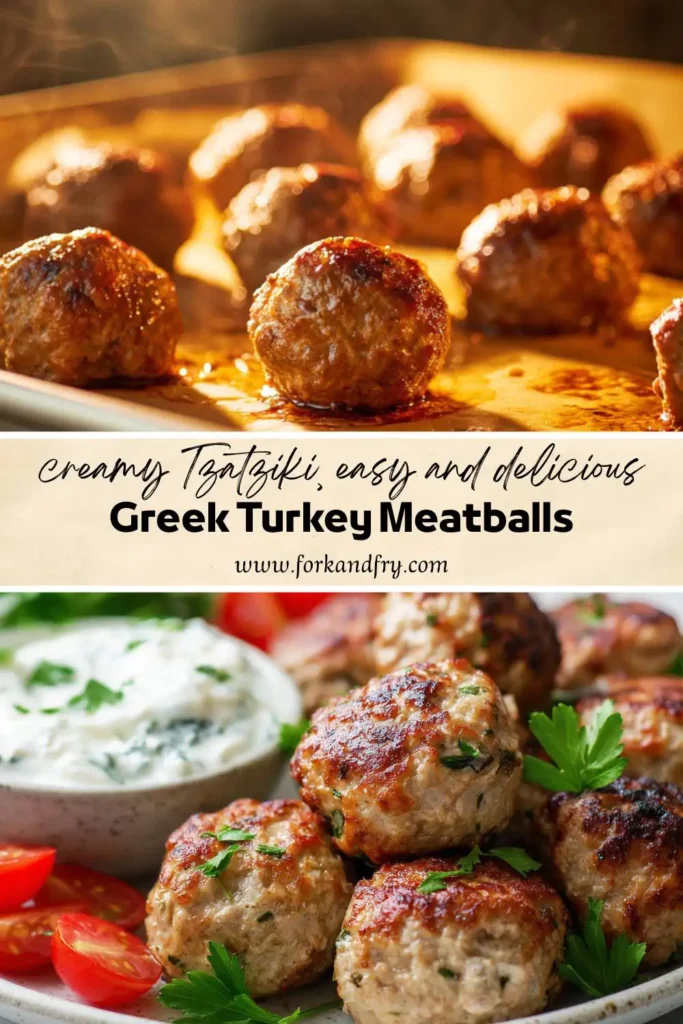 Easy Weeknight Greek Meatballs with Tzatziki Easy Weeknight Greek Meatballs with Tzatziki