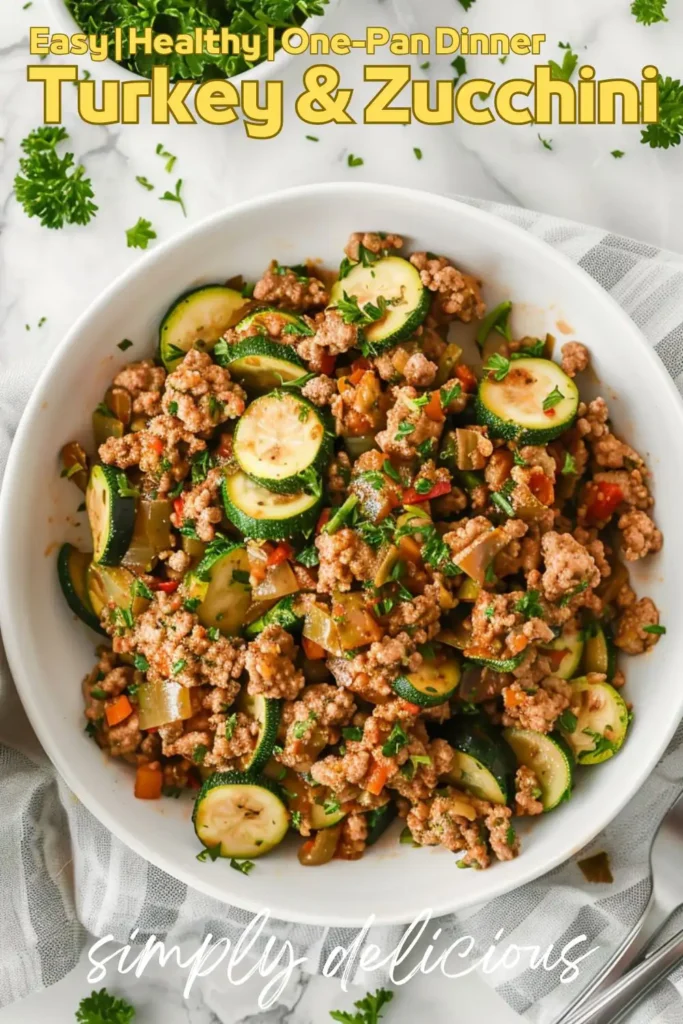 Healthy Skillet Dinner with Turkey & Zucchini Easy Weeknight Turkey Skillet