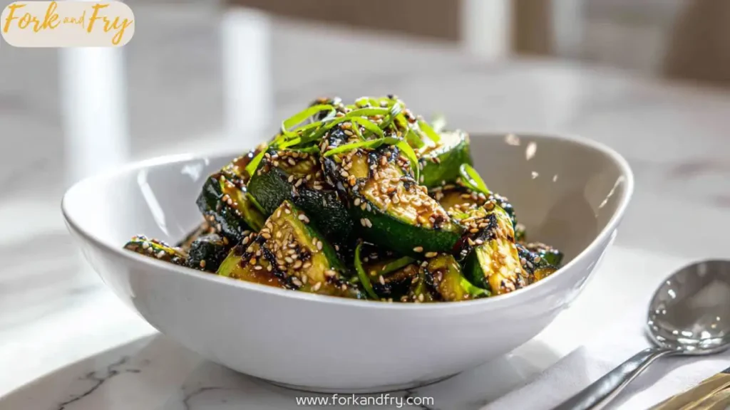 Garlicky Hibachi Zucchini Stir-Fry with Onions and Soy Sauce