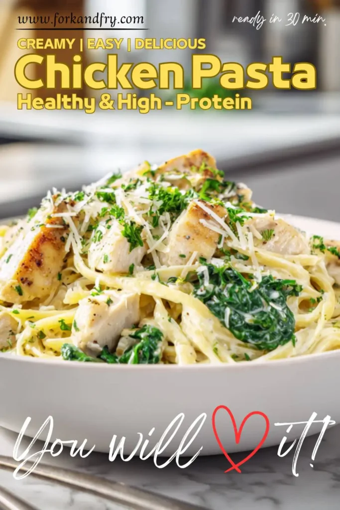 High-Protein Chicken Pasta with Greek Yogurt Sauce High-Protein Chicken Pasta with Greek Yogurt Sauce