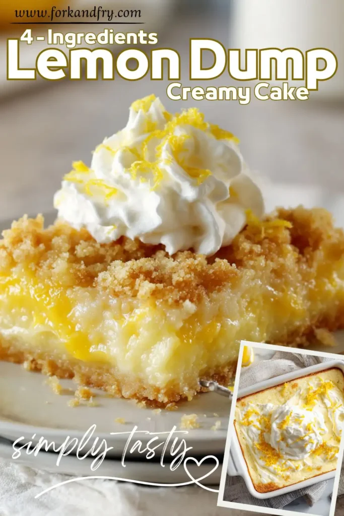 Lemon Dump Cake with Cream Cheese Simple Lemon Cake Recipe