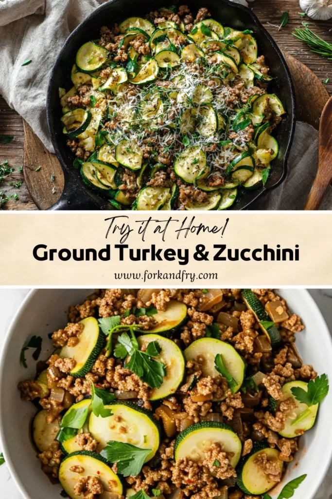 Low-Carb Ground Turkey Skillet Quick Turkey Zucchini Skillet Recipe