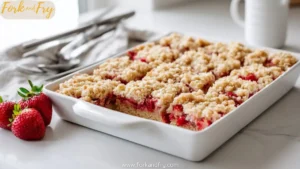 Strawberry Shortcake Bars with Crunchy Crumble Topping