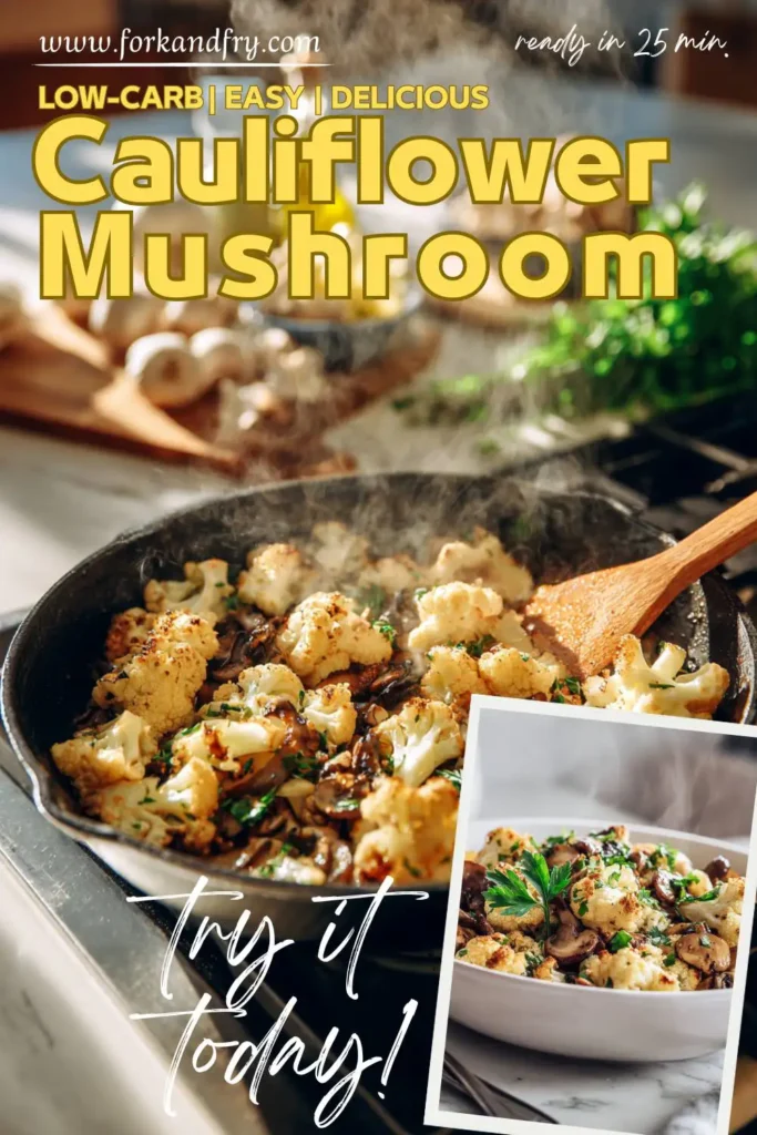 Veggie Skillet with Cauliflower & Mushrooms Sauteed Garlic Veggie Skillet with Cauliflower & Mushrooms