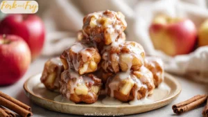 Cinnamon-Glazed Apple Fritter Bites (Baked, Not Fried!)