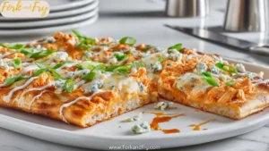Buffalo Chicken Flatbread Pizza (Easy + High Protein!)
