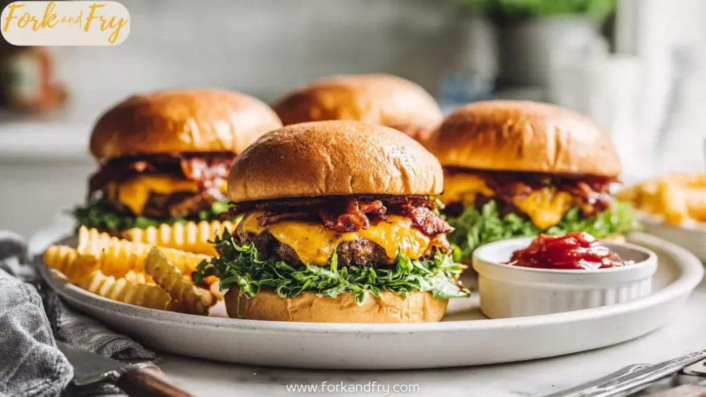 Turkey Bacon Ranch Burgers with Cheddar
