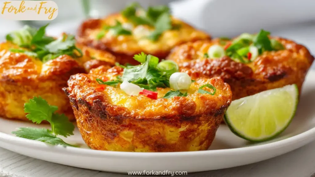 Chicken taco muffins with cheese in a muffin tin, perfect for meal prep.