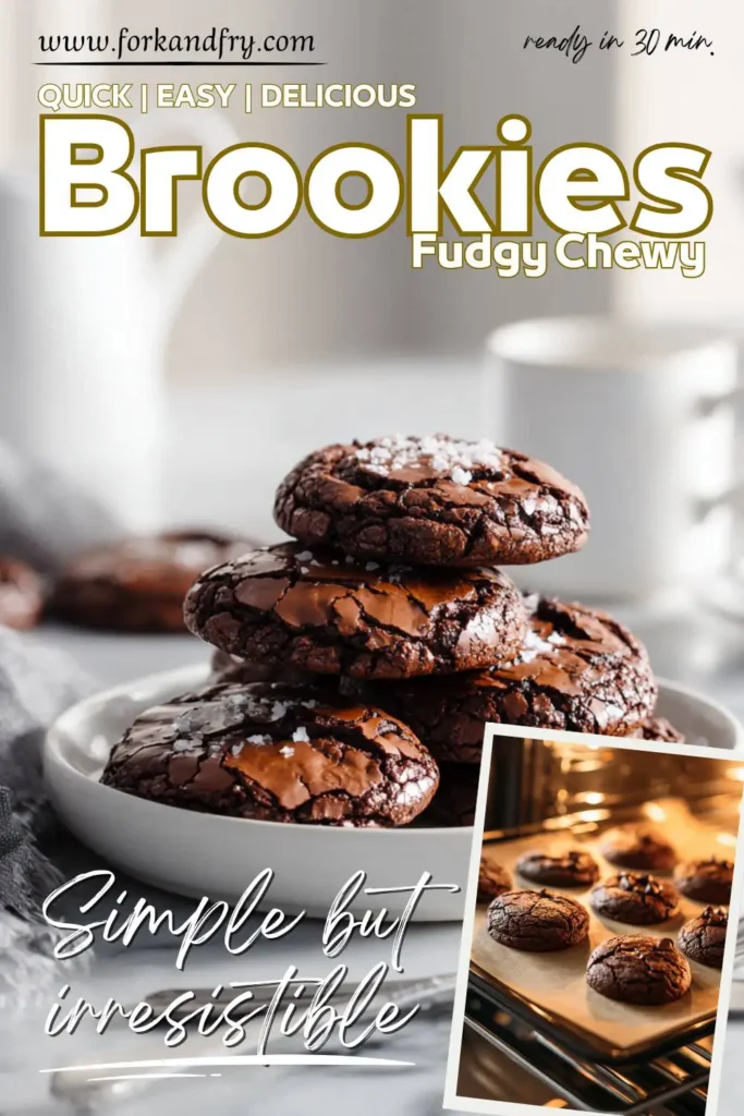 Fudgy Brookies on Plate with Oven Bake Insert