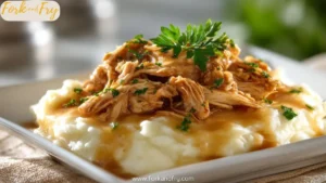 Creamy Chicken and Gravy Over Mashed Potatoes