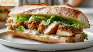 Crispy Chicken Caesar Sandwich (Fast, Crunchy & Creamy!)