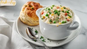 Crock Pot Chicken Pot Pie with Fluffy Biscuits