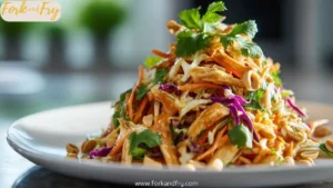 Crunchy Thai Chicken Salad with Peanut Dressing