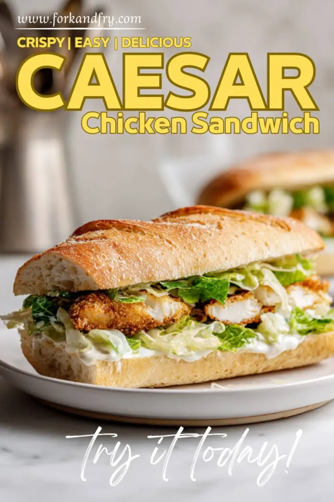 Easy Chicken Caesar Baguette Easy Chicken Caesar Baguette Sandwich