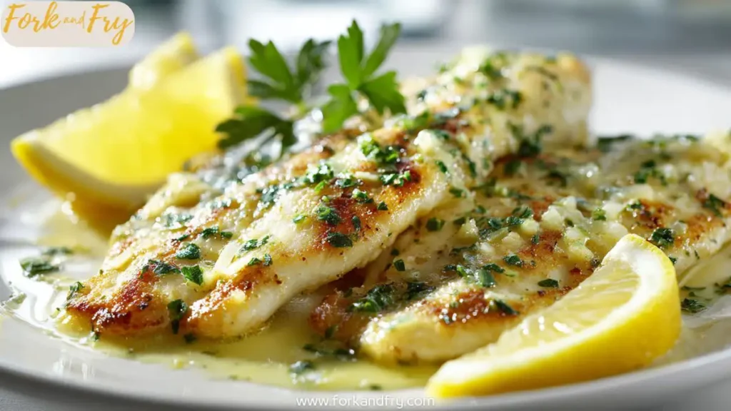 Oven-baked tilapia fillets