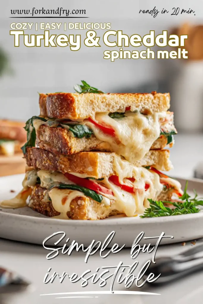 Grilled Turkey Sandwich with Cheddar and Spinach Grilled Turkey Sandwich with Cheddar and Spinach