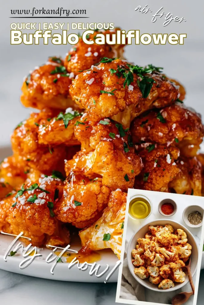 Healthy Cauliflower Wings with Buffalo Sauce