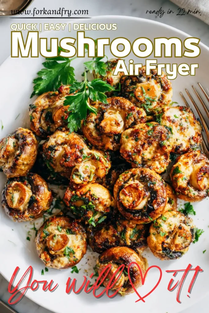 Healthy Mushroom Air Fryer Recipe with Fresh Herbs
