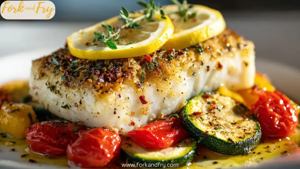 Easy Mediterranean Baked Fish Recipe with Lemon