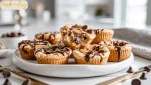 Chocolate Chip Cookie Cups with a Peanut Butter Surprise