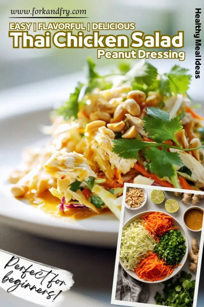 Portion-packed Thai chicken salad in meal prep containers Portion-packed Thai chicken salad in meal prep containers