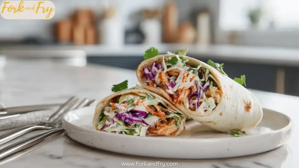 Flavorful BBQ Chicken Wraps with Creamy Coleslaw