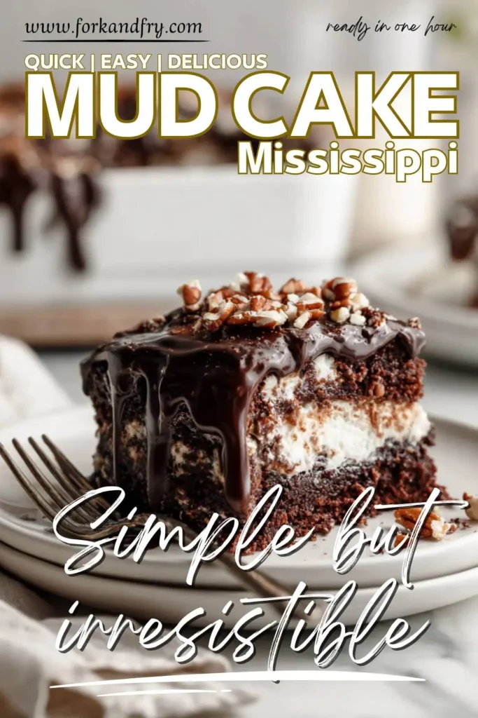 Southern Style Chocolate Mud Cake in a Baking Dish