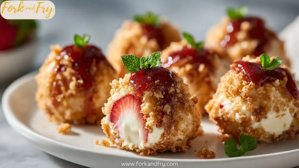 No-Bake Strawberry Cheesecake Crunch Bites