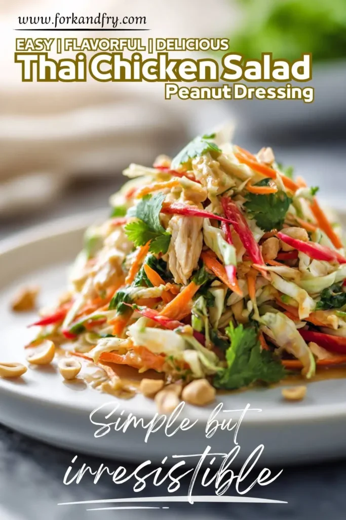 Thai salad with tofu cabbage and peanut sauce on a plate Thai salad with tofu, cabbage, and peanut sauce on a plate