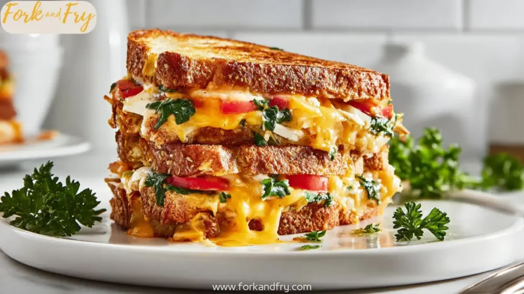 Golden Turkey Spinach Melt on Sourdough