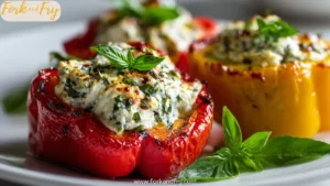 Tuscan Herby Ricotta Stuffed Peppers