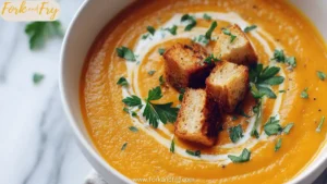 Velvety Roasted Butternut Squash, Sweet Potato & Carrot Soup