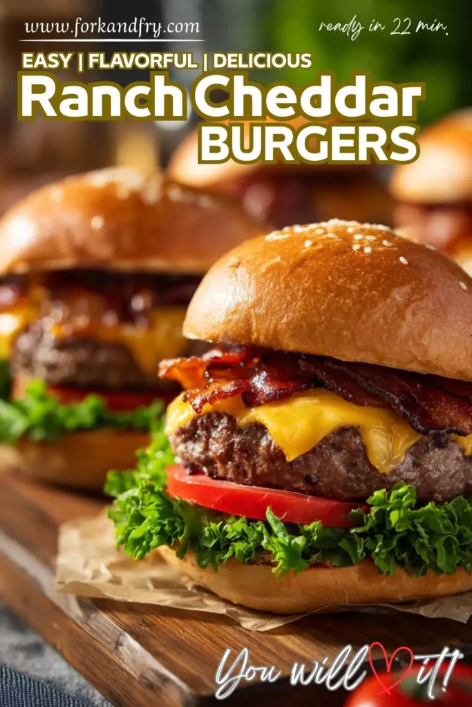 grilled burgers with cheddar cheese and ranch seasoning Juicy grilled burgers with cheddar cheese and ranch seasoning