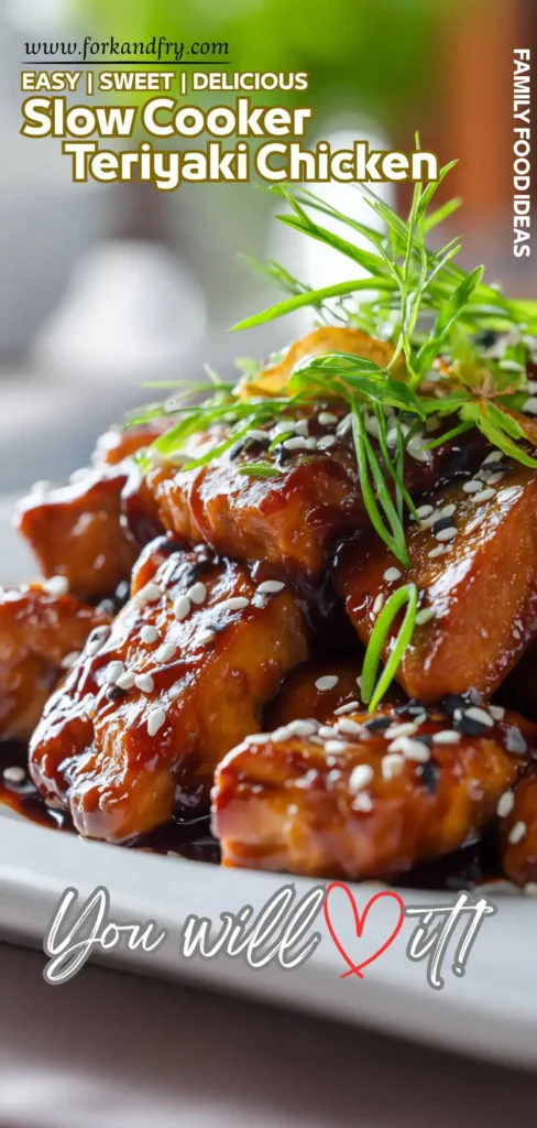 Dump and Go Chicken Dinner Slow cooker chicken with sticky teriyaki glaze.