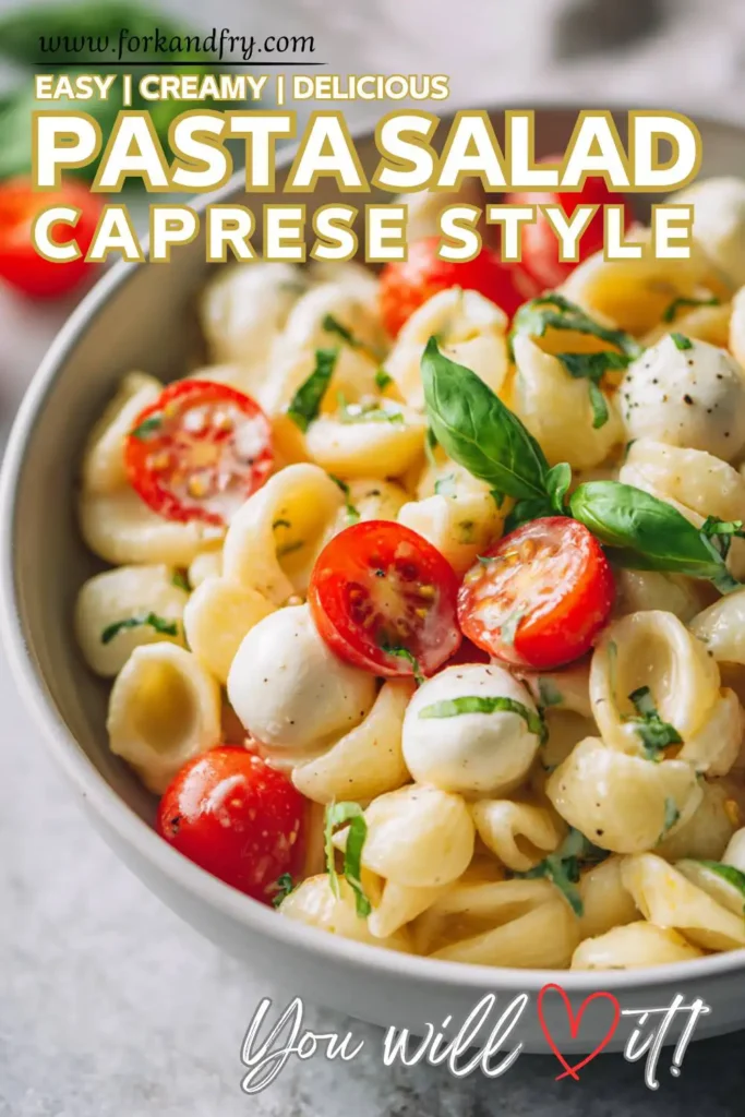 Easy Caprese Pasta Salad with Mozzarella Easy Caprese Pasta Salad with Mozzarella