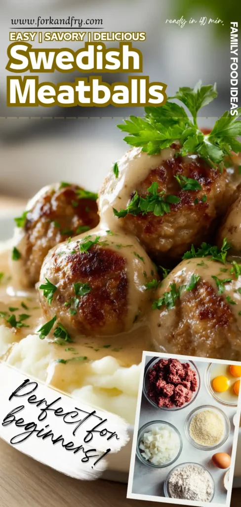 Easy Weeknight Swedish Meatballs Recipe Homemade meatballs with beef and chicken in rich gravy sauce