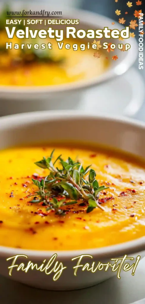 Fall Veggie Soup with Cream Fall-inspired soup with rich color and creamy texture
