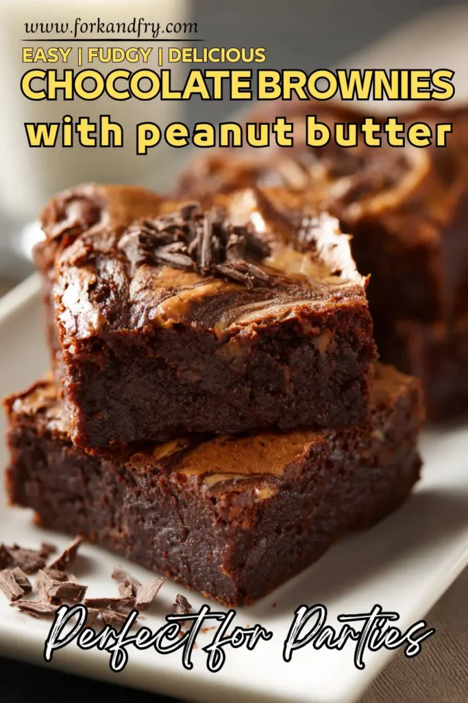 Fudgy Peanut Butter Brownies From Scratch